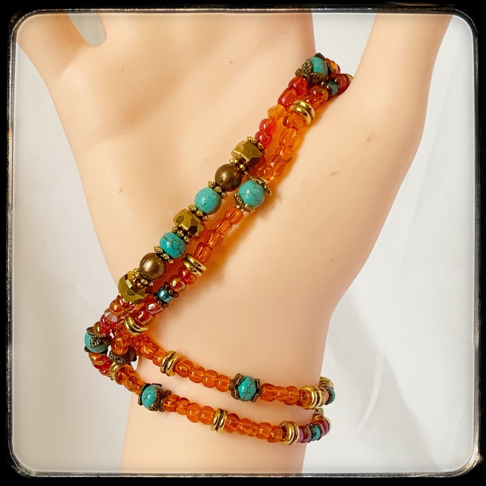 🆕 ✅ GIMME SOME ORANGE. ... STRETCH WRAP BRACELET.